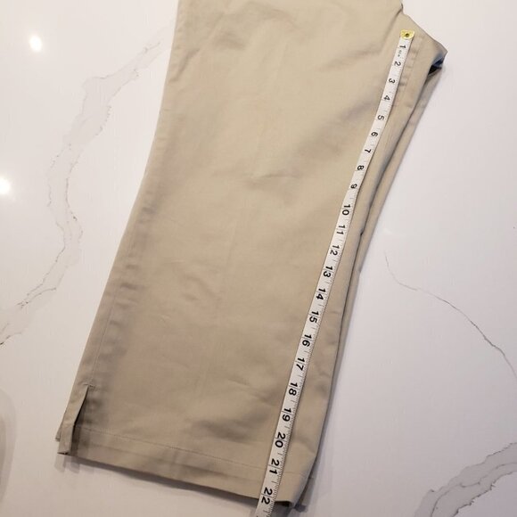 Tres You  Off white/Beige Capri Dress Pants Ladies Plus 16 Womens - Picture 9 of 14